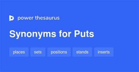 puts thesaurus